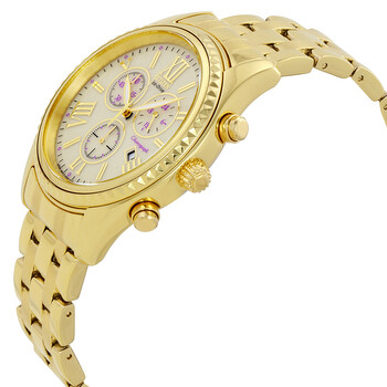 Chronograph Champagne Dial Gold-Tone Stainless Steel Ladies Watch FB1362-59P