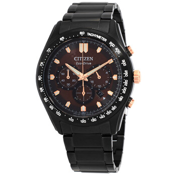 CITIZEN Eco-Drive 腕時計 ブラック/ゴールド Citizen Eco-Drive Corso Black Dial Gold-Tone Stainless Steel
