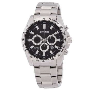 Citizen Attesa Perpetual Chronograph Black Dial Men's Watch AT8294