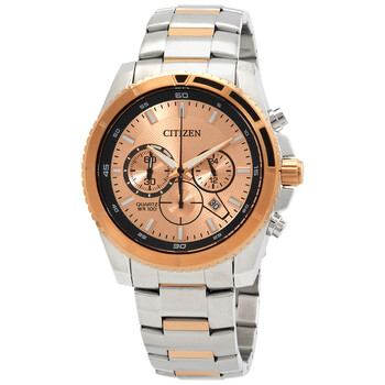 Citizen Chronograph Quartz Peach Dial Men's Watch AN8200-50X
