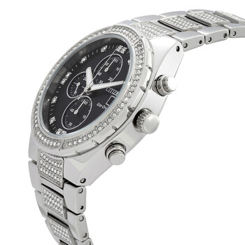 Crystal Chronograph Eco-Drive Black Dial Men's Watch CA0750-53E