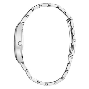 Crystal Eco-Drive Silver Dial Ladies Watch EM1080-55A