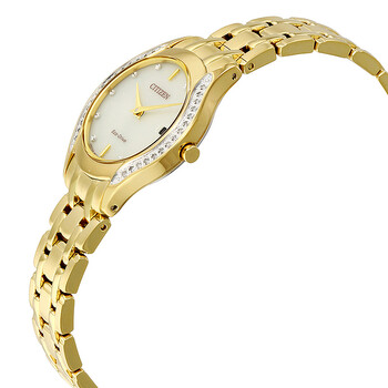 Diamond Bezel Gold-tone Stainless Steel Ladies Watch GA1062-51P