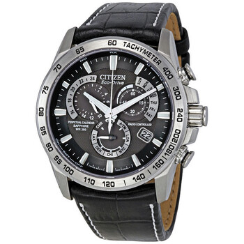 Citizen Eco Drive Chronograph Perpetual Calendar Black Dial Men's