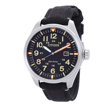 Eco-Drive Black Dial Men's Watch AW5000-24E