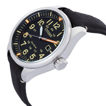 Eco-Drive Black Dial Men's Watch AW5000-24E