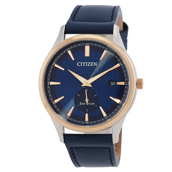Citizen Corso Blue Dial Brown Leather Men's Watch BU2070-12L