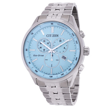 Eco-Drive Chronograph Blue Dial Men's Watch AT2570-56M