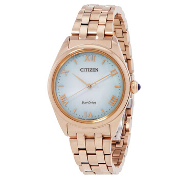 安い of Mother Eco-Drive Lady Citizen Pearl EM0508-80D Watch Dial 時計