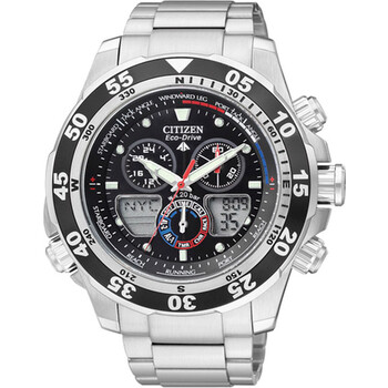 Eco-Drive Promaster Chronograph Black Dial Men's Watch JR4045-57E Eco-Drive Promaster Chronograph Black Dial Men's Watch JR4045-57E