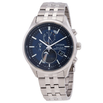 Eco-Drive Radio-Controlled Moon Phase Blue Dial Men's Watch BY1030-50L