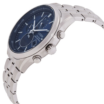 Eco-Drive Radio-Controlled Moon Phase Blue Dial Men's Watch BY1030-50L