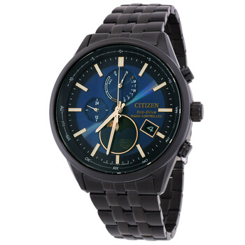Eco-Drive Radio-Controlled Moon Phase Blue Dial Men's Watch BY1035-56L