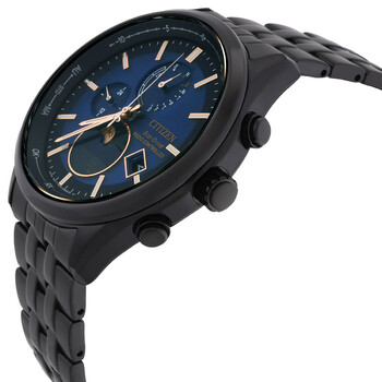 Eco-Drive Radio-Controlled Moon Phase Blue Dial Men's Watch BY1035-56L