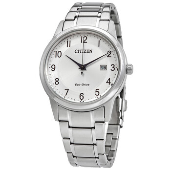 ★逆輸入★Citizen Chandler Eco-Drive Silver Dial Watch Citizen Chandler Silver Dial Men's Watch AW1371-83A