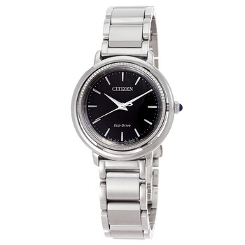 L Eco-Drive Black Mother of Pearl Dial Ladies Watch EM1100-84H