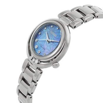 L Eco-Drive Diamond Mother of Pearl Blue Dial Ladies Watch EM1110-81N