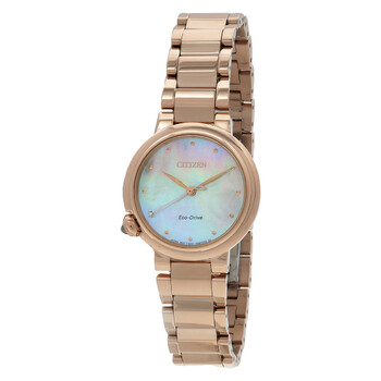 Citizen Women\'s Watch EM0996-84Y Eco Drive Mother of Pearl Dial Rose Gold Steel Citizen l 27.7 mm quartz watch em0996-84y for $298 for sale  main image 4