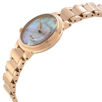 L Eco-Drive Mother of Pearl Dial Ladies Watch EM0919-85Y