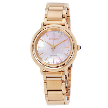 L Eco-Drive Mother of Pearl Dial Ladies Watch EM1103-86Y