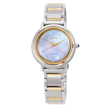 L Eco-Drive Mother of Pearl Dial Two-Tone Ladies Watch EM1104-83D