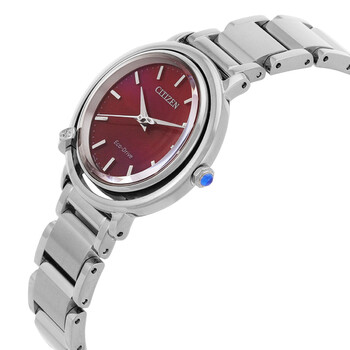 L Eco-Drive Red Mother of Pearl Dial Ladies Watch EM1090-78X