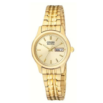 Ladies Eco-Drive Flexible Band Gold-tone Watch EW3152-95P