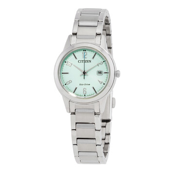 Lady Eco-Drive Green Dial Watch FE1241-71X