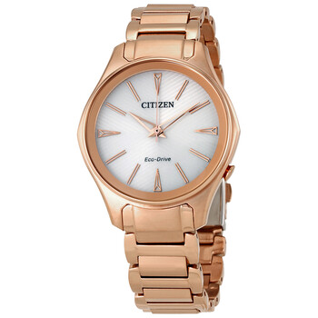 Modena White Dial Rose Gold-tone Ladies Watch EM0593-56A