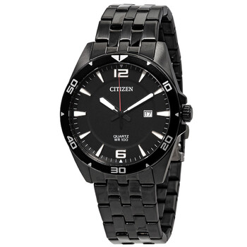 Citizen Quartz Black Dial Stainless Steel Men's Watch BI5050-54E
