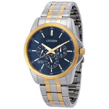NWT Citizen Calendrier Multi-function Blue Dial Two-tone Men\'s Watch Citizen Calendrier Multi-function Blue Dial Two-tone Men main image 2