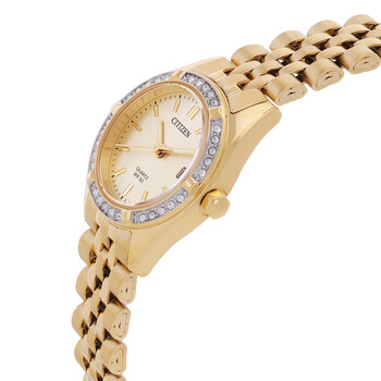 Quartz Crystal Gold Dial Ladies Watch EU6062-50P
