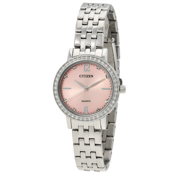 Citizen Crystal Pink Dial Ladies Watch FE1230-51X 013205149450