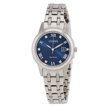 Eco-Drive Diamond Blue Dial Ladies Watch FE1240-57L