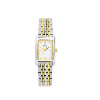 Quartz White Dial Two-tone Ladies Watch EJ5854-56A
