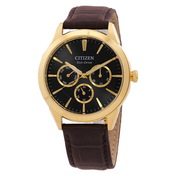 Citizen Corso Blue Dial Brown Leather Men's Watch BU2070-12L
