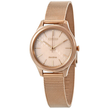 Rose Dial Rose Gold-tone Ladies Watch EM0503-83X