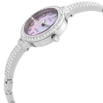 Silhouette Crystal Eco-Drive White Dial Ladies Watch EM0860-51D