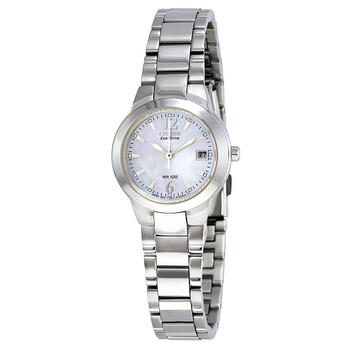 Silhouette Eco-Drive Mother of Pearl Dial Ladies Watch EW1670-59D
