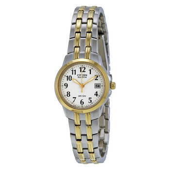 Citizen Eco-Drive Sport White Dial Two-tone Ladies Watch