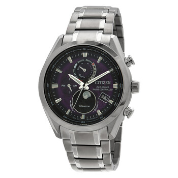 ムーン Citizen Tsuki-Yomi A-T Moon Phase Red Dial Men's Watch BY1018-55X
