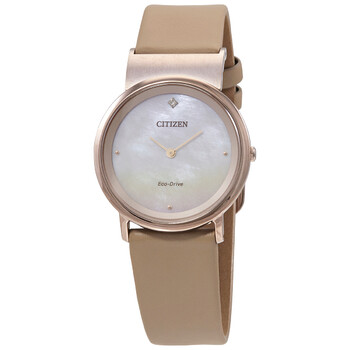 Citizen Eco-Drive Crystal Mother of Pearl Dial Ladies Watch