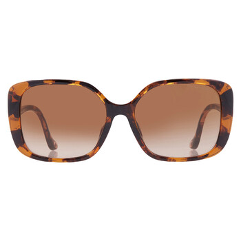 Philipp Plein Brown Square Ladies Sunglasses SPP038M 0722 56