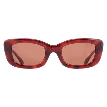 Brown Rectangular Ladies Sunglasses HC8390U 577473 51