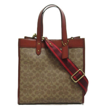 バッグ COACH Coach Ladies Crossgrain Turnlock Tote 29086 SV/PY - Handbags