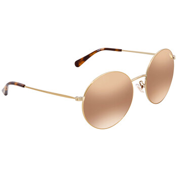 Coach Gold Mirror Round Sunglasses HC7078 93222T 56  display picture 3
