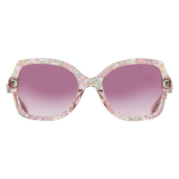 Gradient Purple Pink Butterfly Ladies Sunglasses HC8410U 58947W 56
