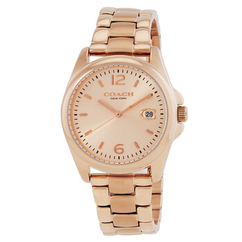 Coach Boyfriend Quartz Crystal Gold Dial Ladies Watch