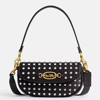 Coach Harley 23 Studded Shoulder Bag CM703 B4/BK 196395098293