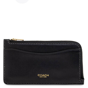 Coach New York Zip Leather Card Case CZ112 B4/NV 198685056938